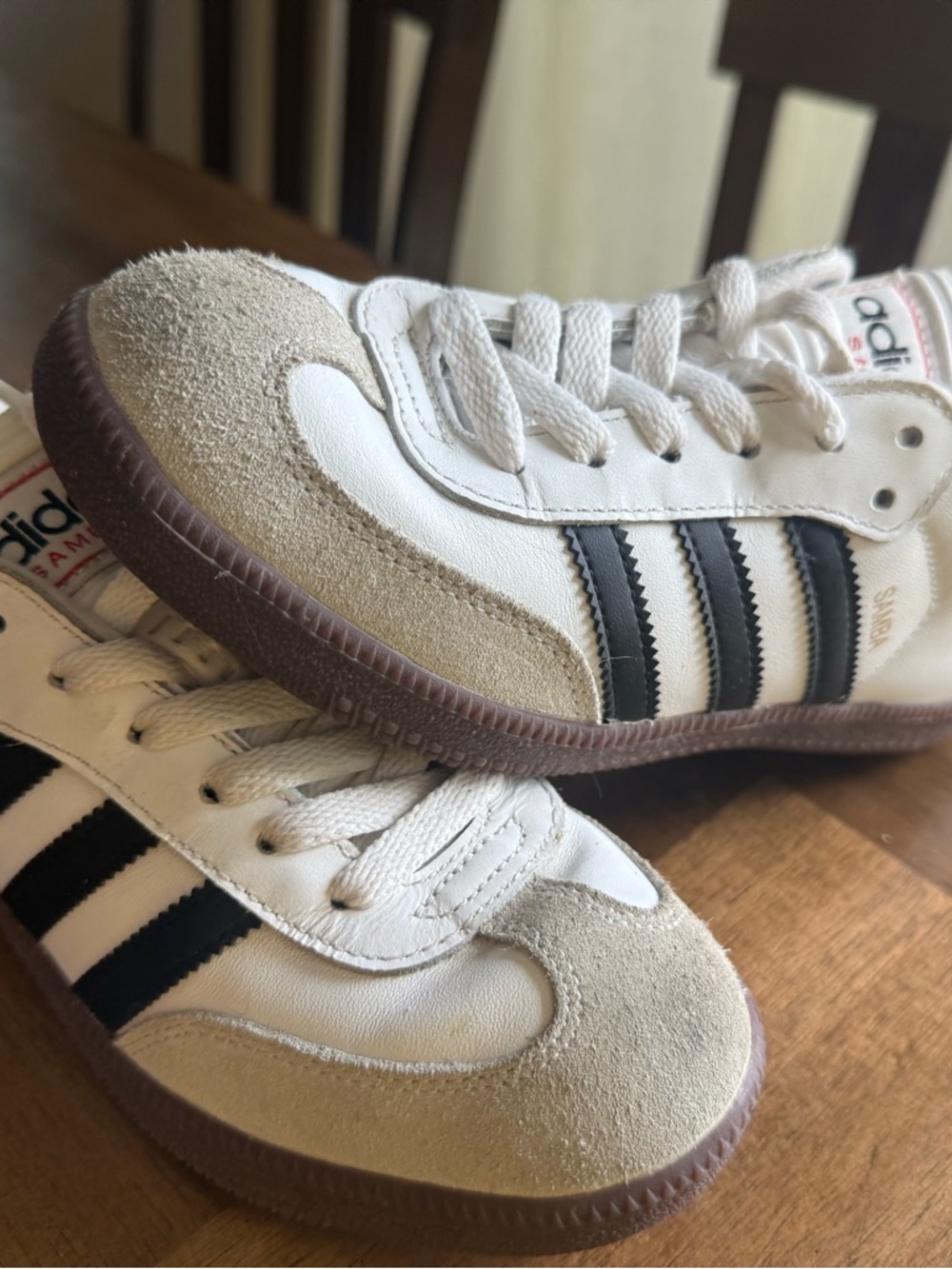 adidas White and Black Classic Low-Top Sneakers